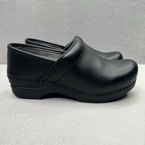 Dansko Black Leather Clogs